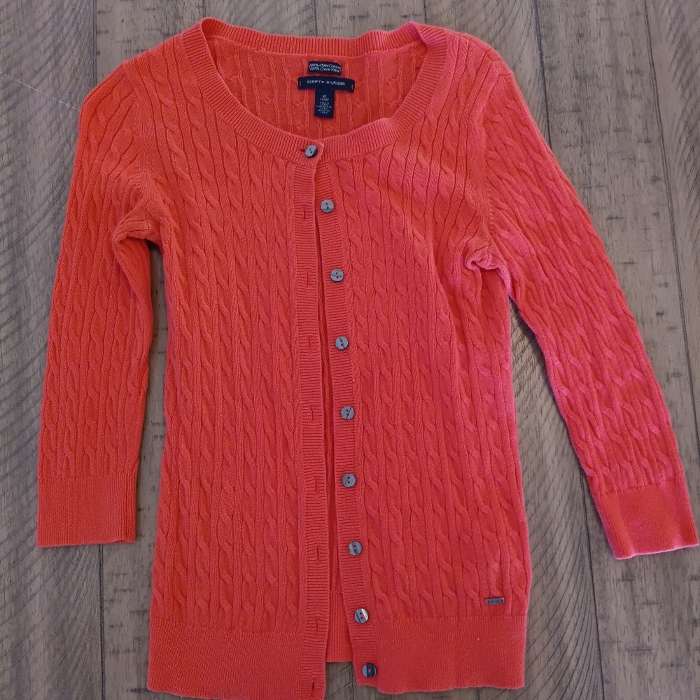 Tommy Hilfiger Womens size XS Knit 100% Cotton sweater